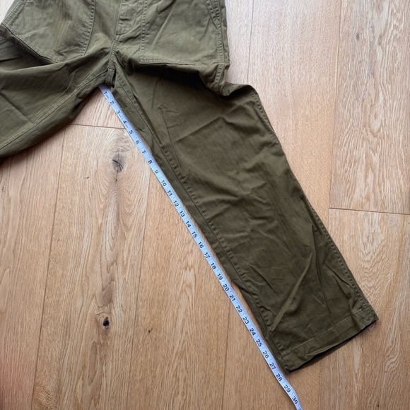 MADEWELL THE PERFECT VINTAGE WIDE LEG UTILITY EDITION OLIVE GREEN -27 - Picture 11 of 17